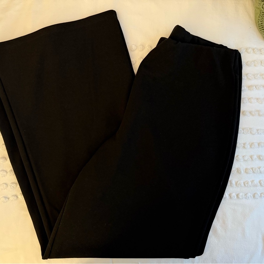 H&M Gently Worn Wide Leg Black Trousers Size M